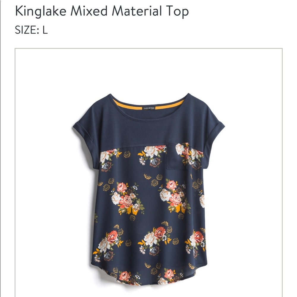 NWT Mason & Belle Kinglake Mixed Material Top